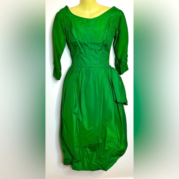 Vintage Green Dinner Dress size 0 - Picture 3 of 14